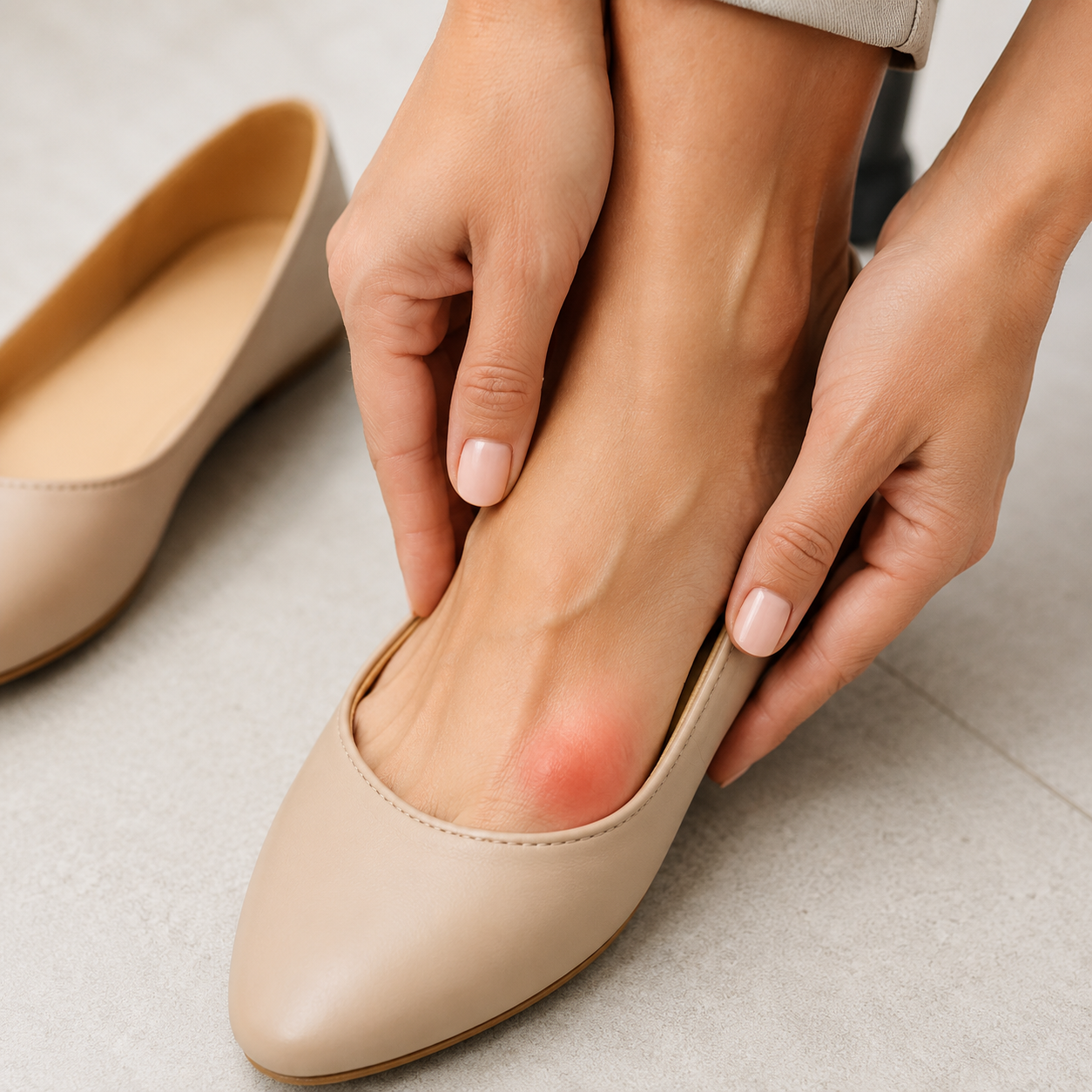 Tight shoes rubbing bunion