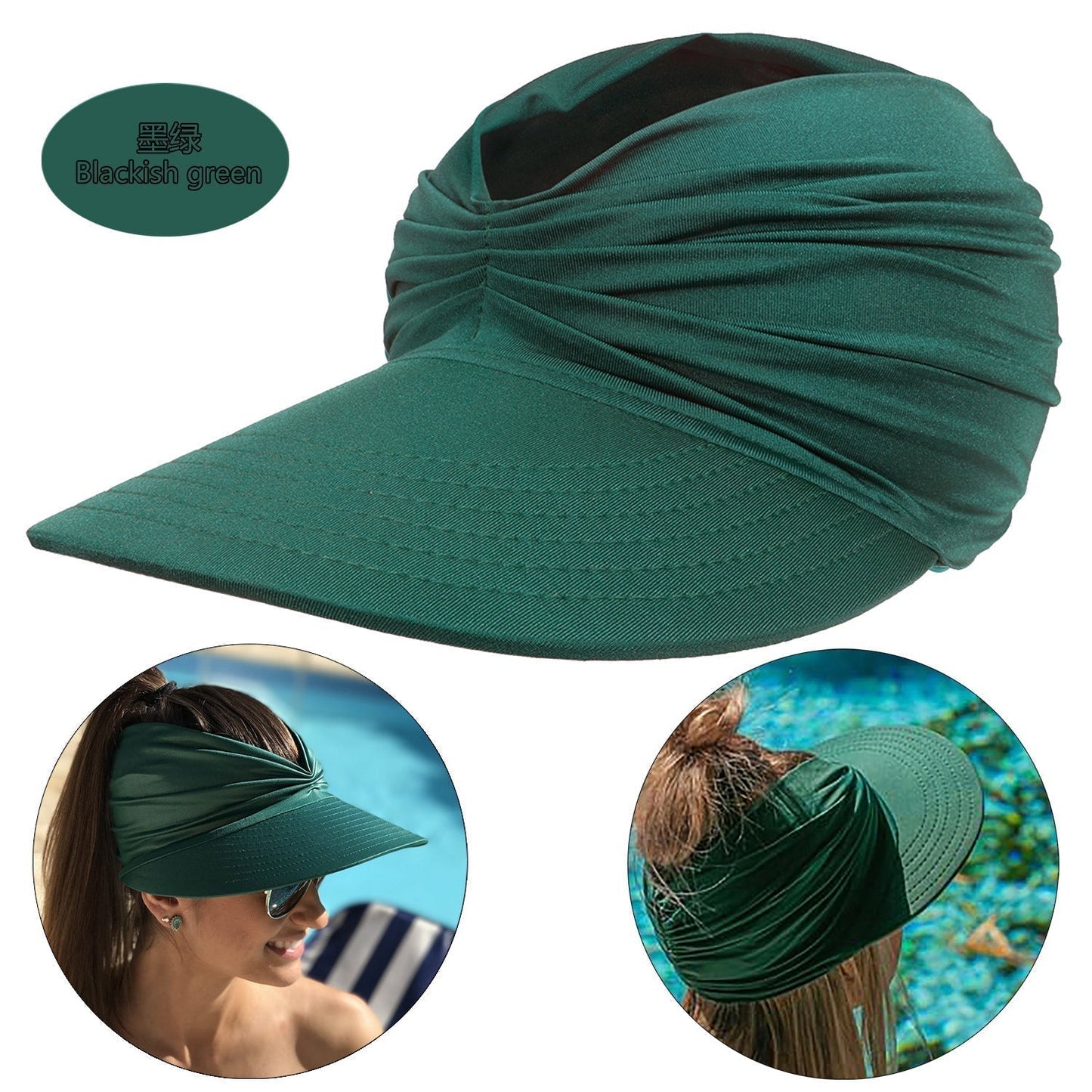 🔥 Summer Hot Sale 67% OFF💕UPF 50+ Sun Visor Ponytail Hat
