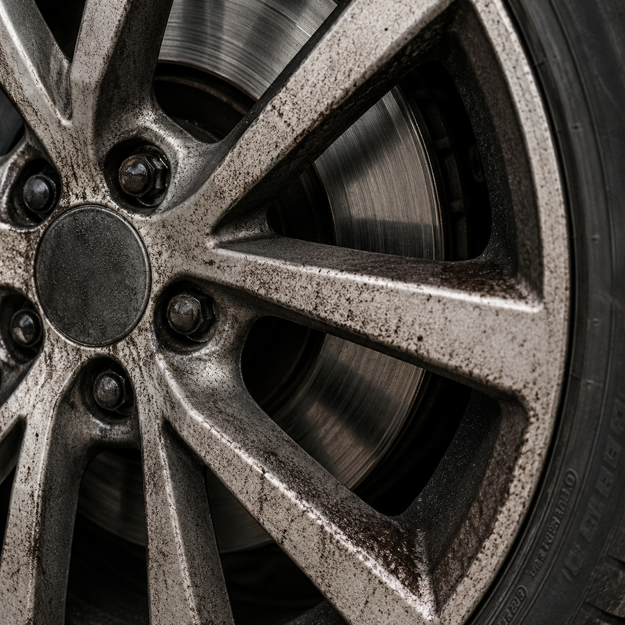 Brake dust buildup