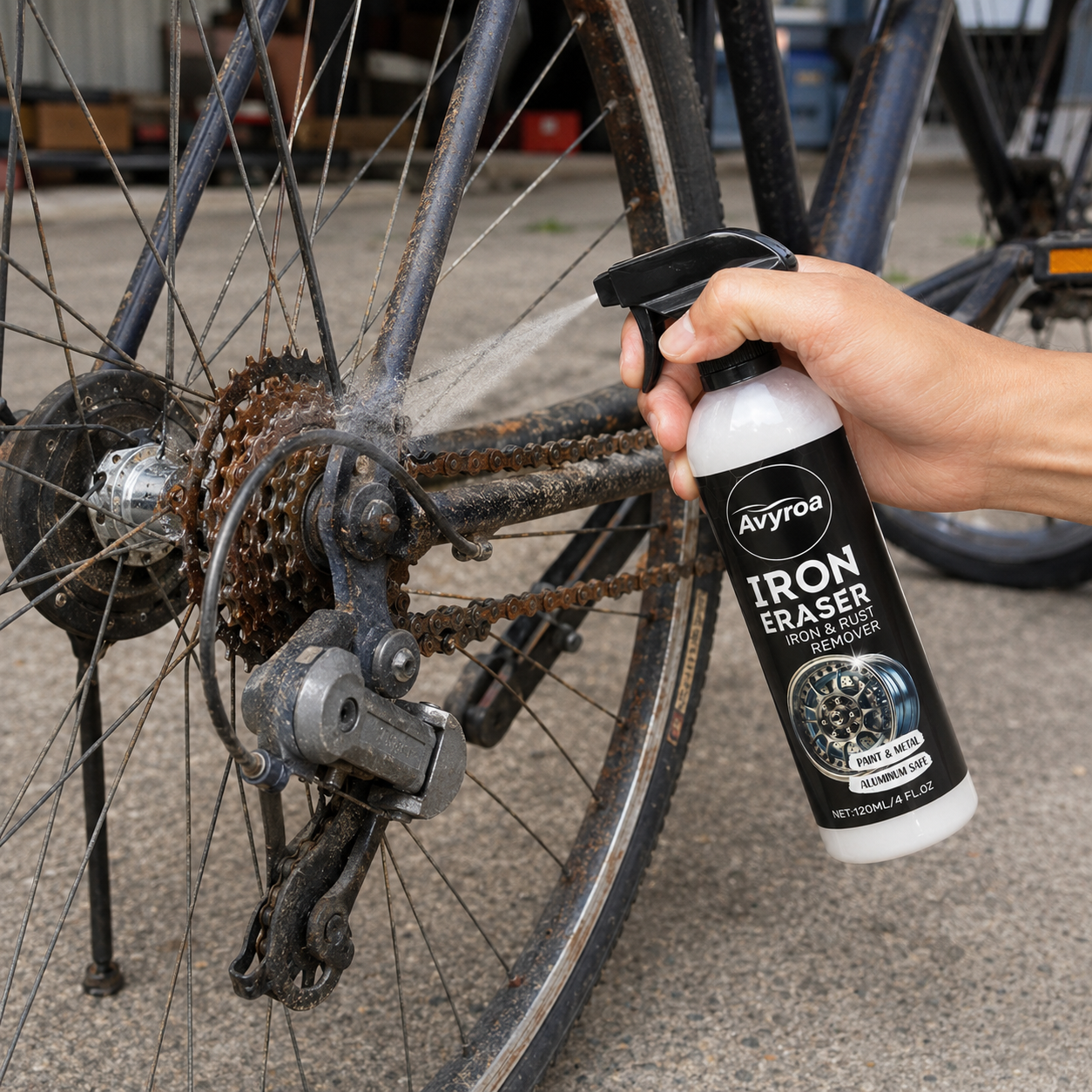 Customer bike metal cleaning photo