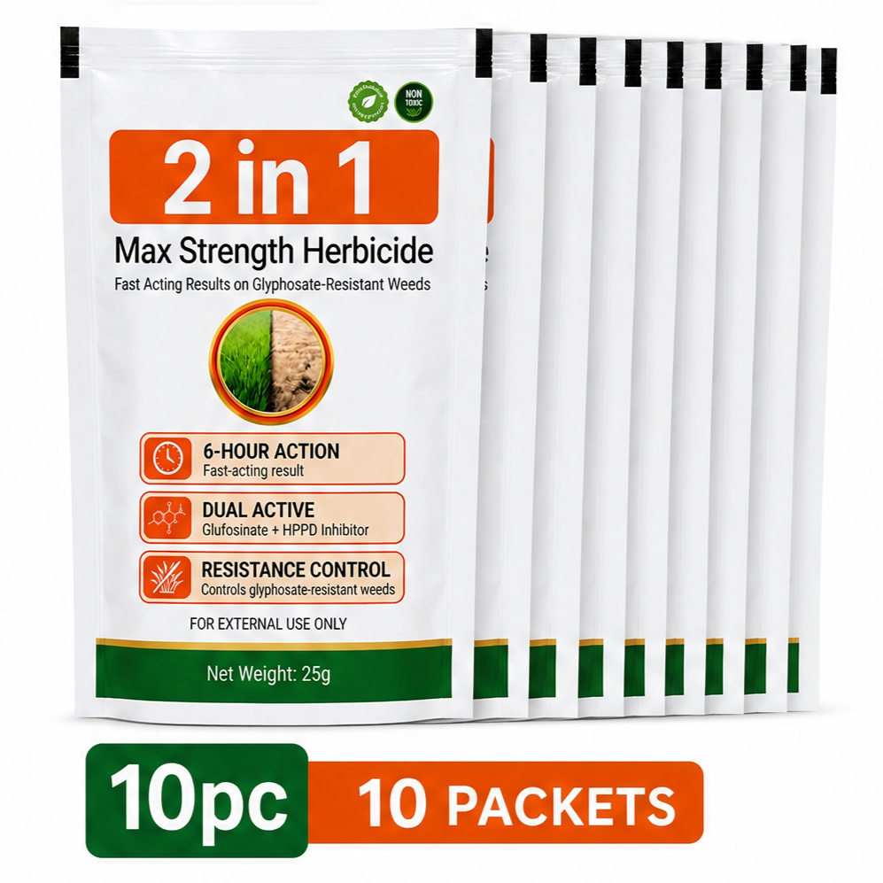 💥LAST DAY SALE 60% OFF💥Stop Tough Weeds Fast — 2-in-1 Max Strength Herbicide for Glyphosate-Resistant Growth