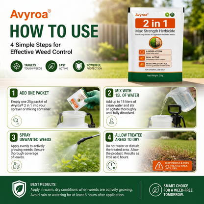 💥LAST DAY SALE 60% OFF💥Stop Tough Weeds Fast — 2-in-1 Max Strength Herbicide for Glyphosate-Resistant Growth