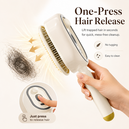 💥3-in-1 Mist Hair Brush – Smooth Frizz, Knots & Dry-Looking Hair Fast