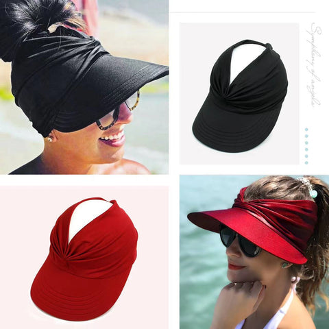 🔥 Summer Hot Sale 67% OFF💕UPF 50+ Sun Visor Ponytail Hat