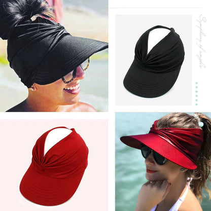 🔥 Summer Hot Sale 67% OFF💕UPF 50+ Sun Visor Ponytail Hat