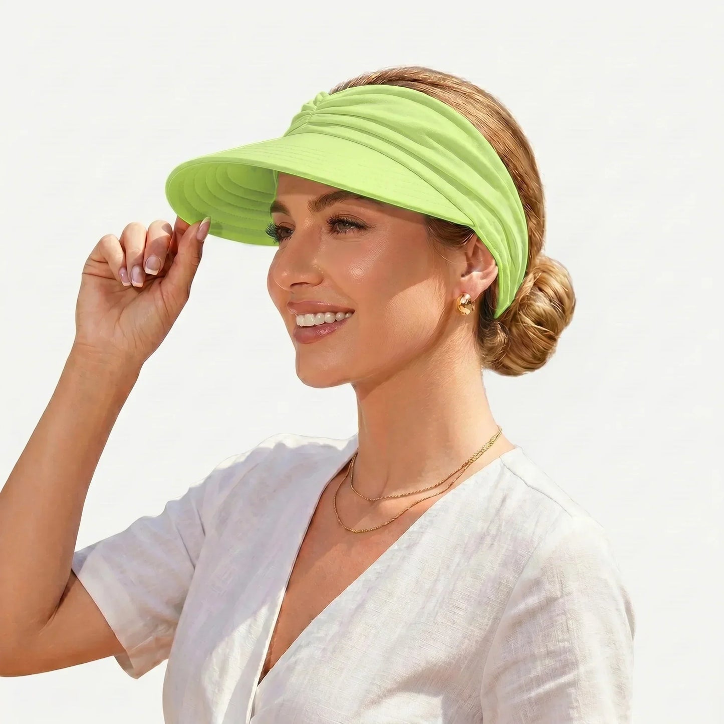 🔥 Summer Hot Sale 67% OFF💕UPF 50+ Sun Visor Ponytail Hat