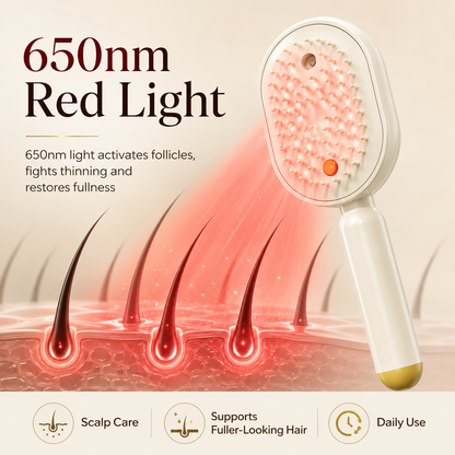 💥3-in-1 Mist Hair Brush – Smooth Frizz, Knots & Dry-Looking Hair Fast