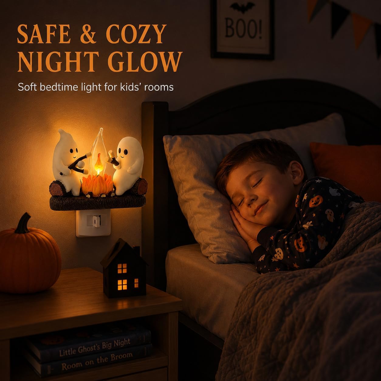 🔥 Last Day 50% OFF 👻 Ghost Campfire LED Night Light - Cozy Flickering Wall Flame