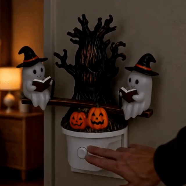 🔥Last Day 50% OFF🎃👻Animated Seesaw Ghost Plug In LED Night Light
