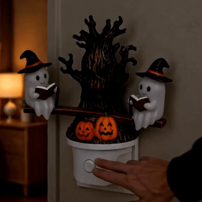 🔥Last Day 50% OFF🎃👻Animated Seesaw Ghost Plug In LED Night Light