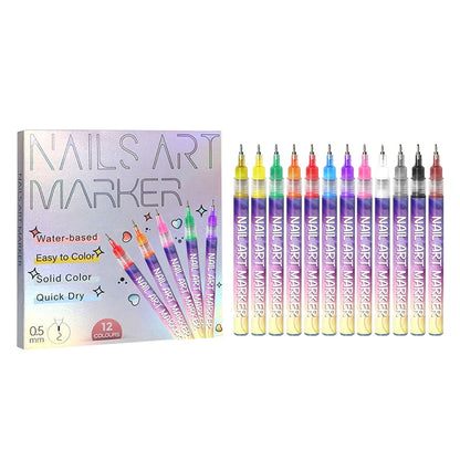 ✨Dual-Tip Nail Art Marker Pen Set