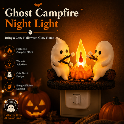 🔥 Last Day 50% OFF 👻 Ghost Campfire LED Night Light - Cozy Flickering Wall Flame