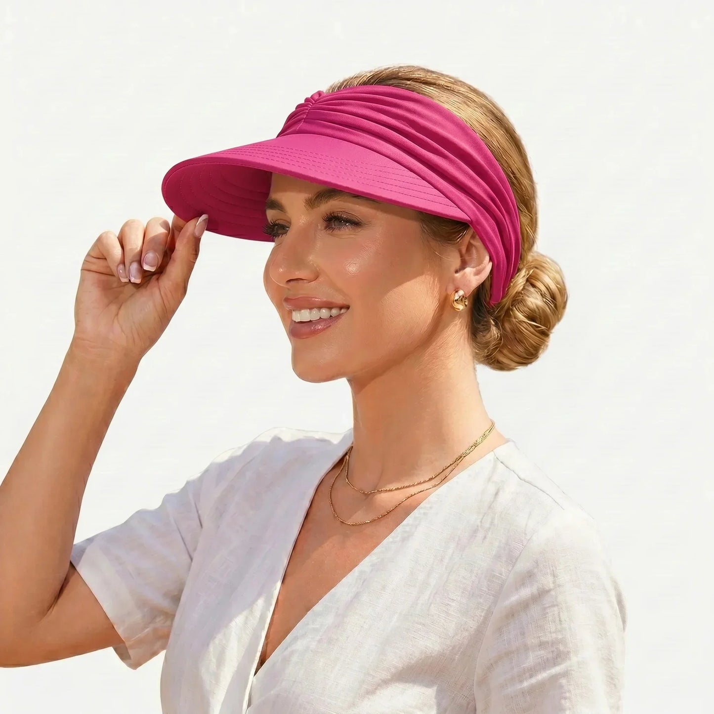 🔥 Summer Hot Sale 67% OFF💕UPF 50+ Sun Visor Ponytail Hat