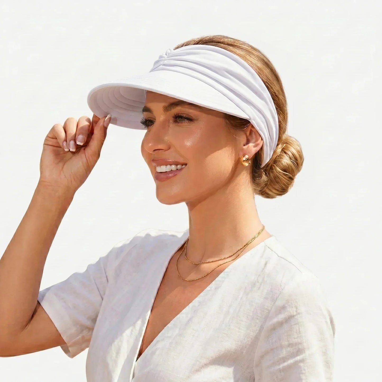 🔥 Summer Hot Sale 67% OFF💕UPF 50+ Sun Visor Ponytail Hat