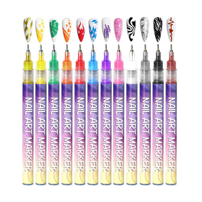 ✨Dual-Tip Nail Art Marker Pen Set