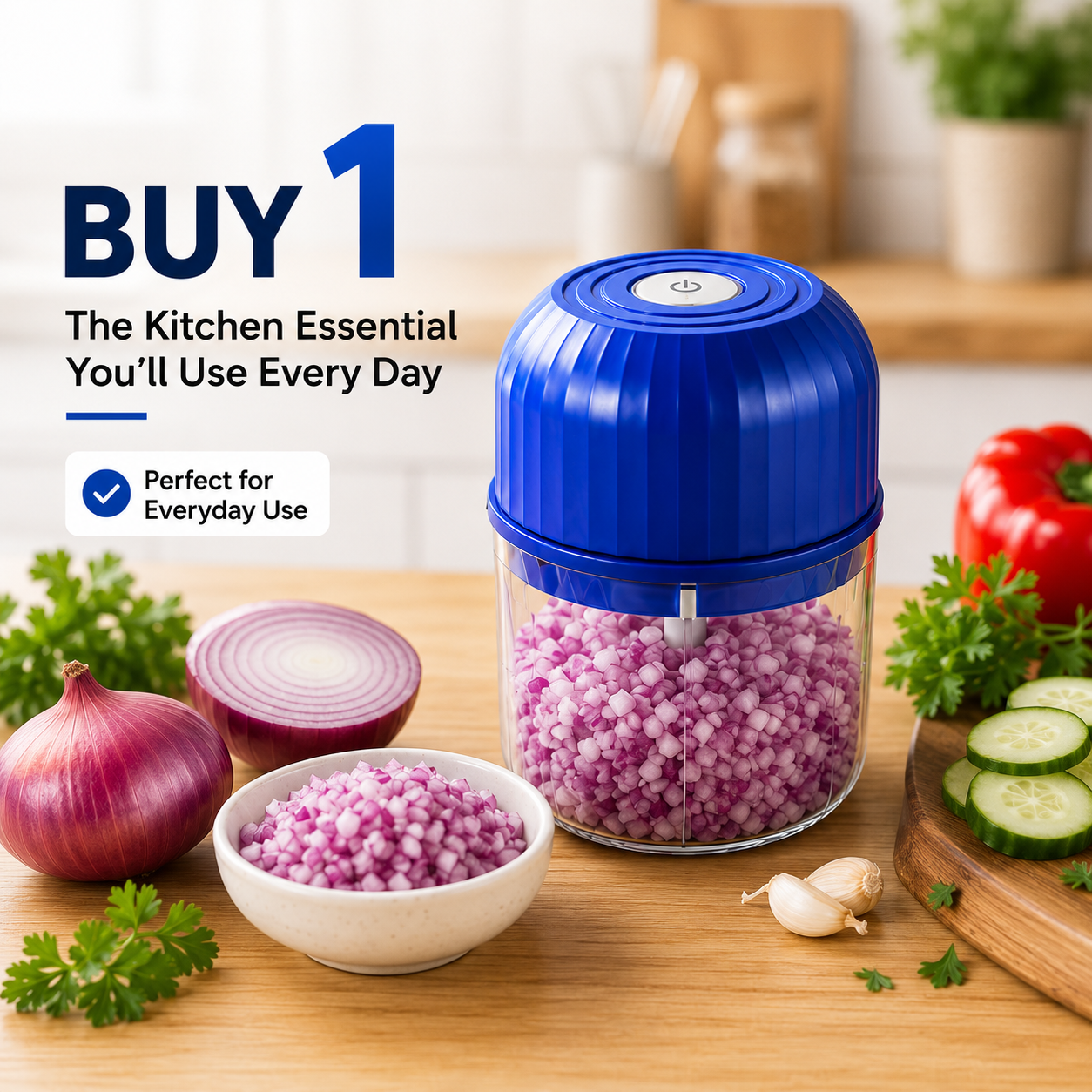 🔥Last Day 60% OFF — Cordless Multifunctional Mini Chopper with 4 Sharp Blades(📦Free Shipping)