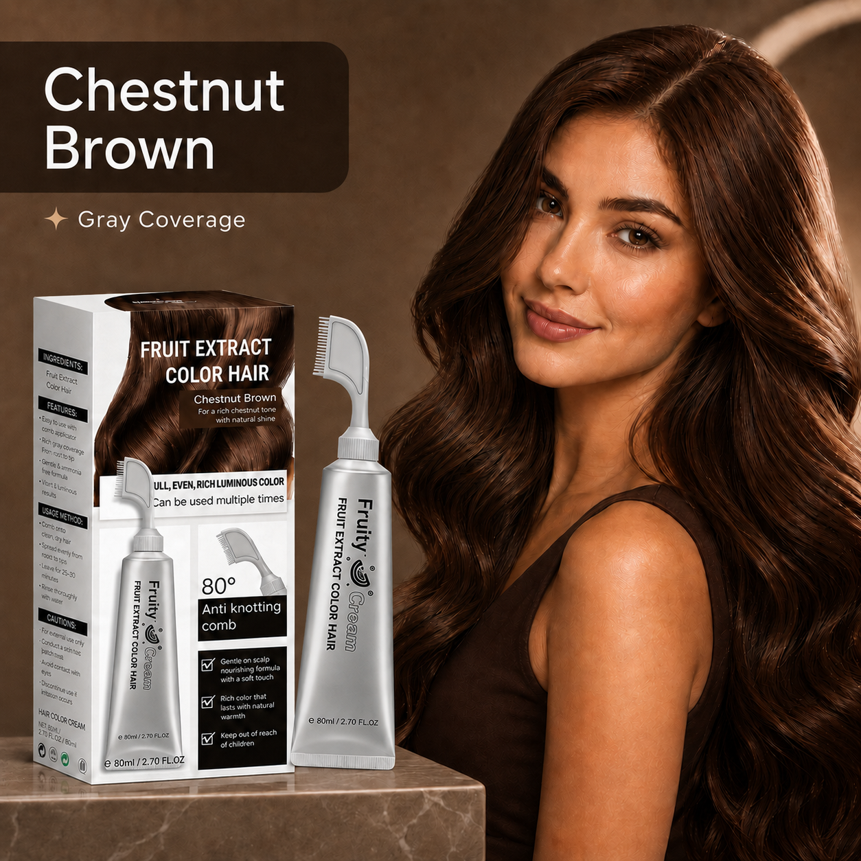 🔥Last Day 50% OFF! Avyroa® 2-in-1 Hair Color Comb — Easy, Natural-Looking Gray Coverage(📦Free Shipping)