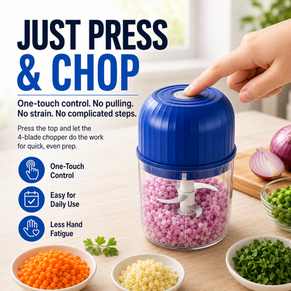 🔥Last Day 60% OFF — Cordless Multifunctional Mini Chopper with 4 Sharp Blades(📦Free Shipping)