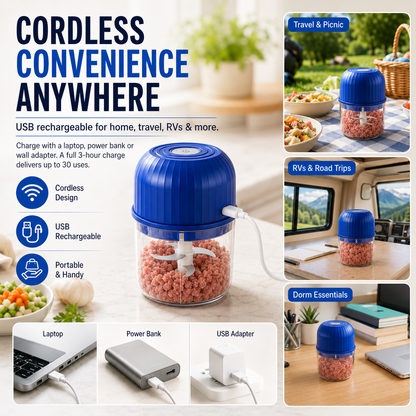 🔥Last Day 60% OFF — Cordless Multifunctional Mini Chopper with 4 Sharp Blades(📦Free Shipping)