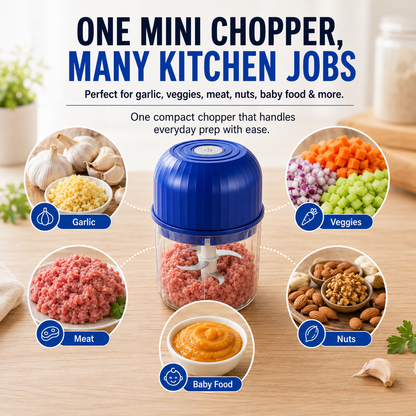 🔥Last Day 60% OFF — Cordless Multifunctional Mini Chopper with 4 Sharp Blades(📦Free Shipping)