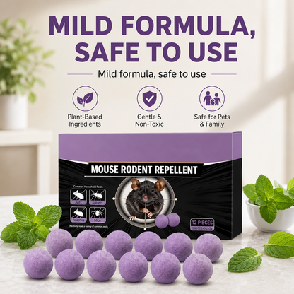 🐭 12-Pack Rodent Repellent Balls – Keep Mice Away from Your Home, Garage & Garden