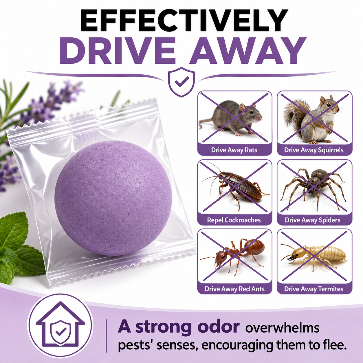 🐭 12-Pack Rodent Repellent Balls – Keep Mice Away from Your Home, Garage & Garden
