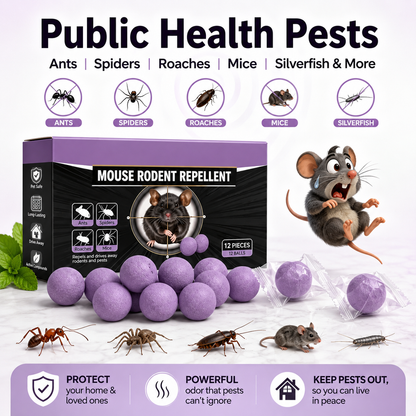 🐭 12-Pack Rodent Repellent Balls – Keep Mice Away from Your Home, Garage & Garden
