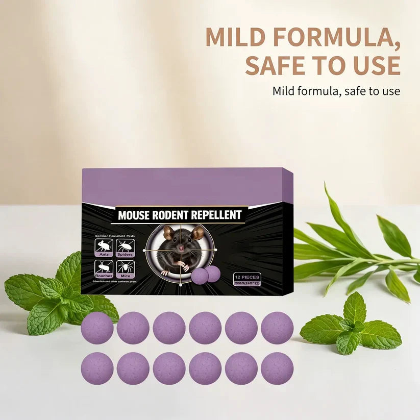 🐭 12-Pack Rodent Repellent Balls – Keep Mice Away from Your Home, Garage & Garden