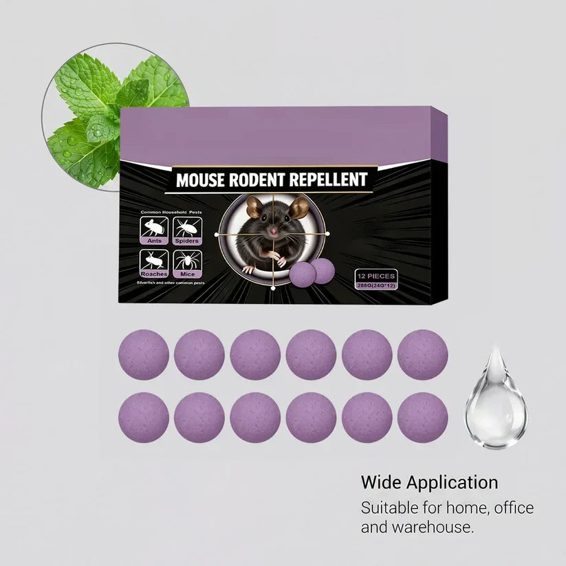 🐭 12-Pack Rodent Repellent Balls – Keep Mice Away from Your Home, Garage & Garden