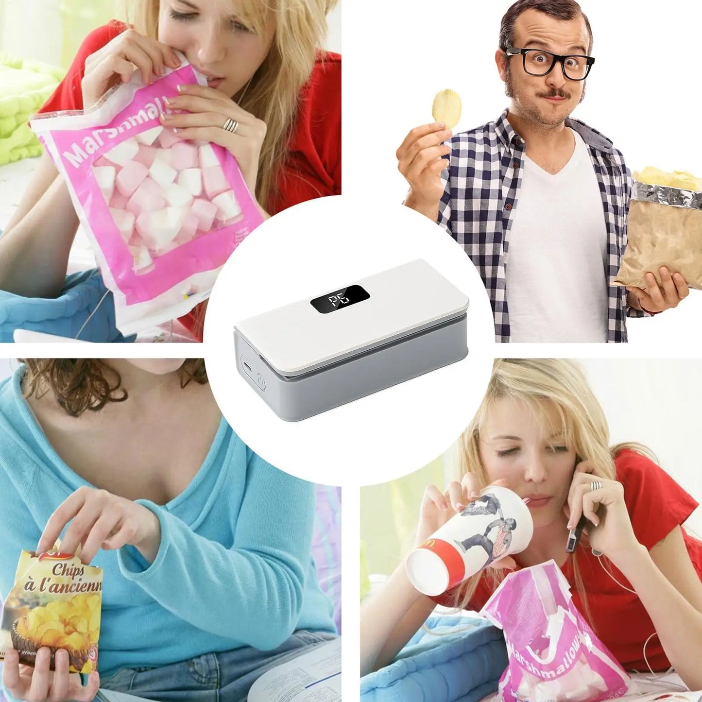 Avyroa™ Mini Bag Sealer - Rechargeable Heat Sealer & Cutter