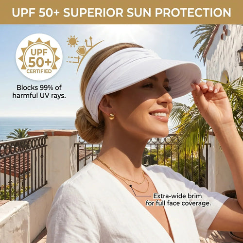 🔥 Summer Hot Sale 67% OFF💕UPF 50+ Sun Visor Ponytail Hat
