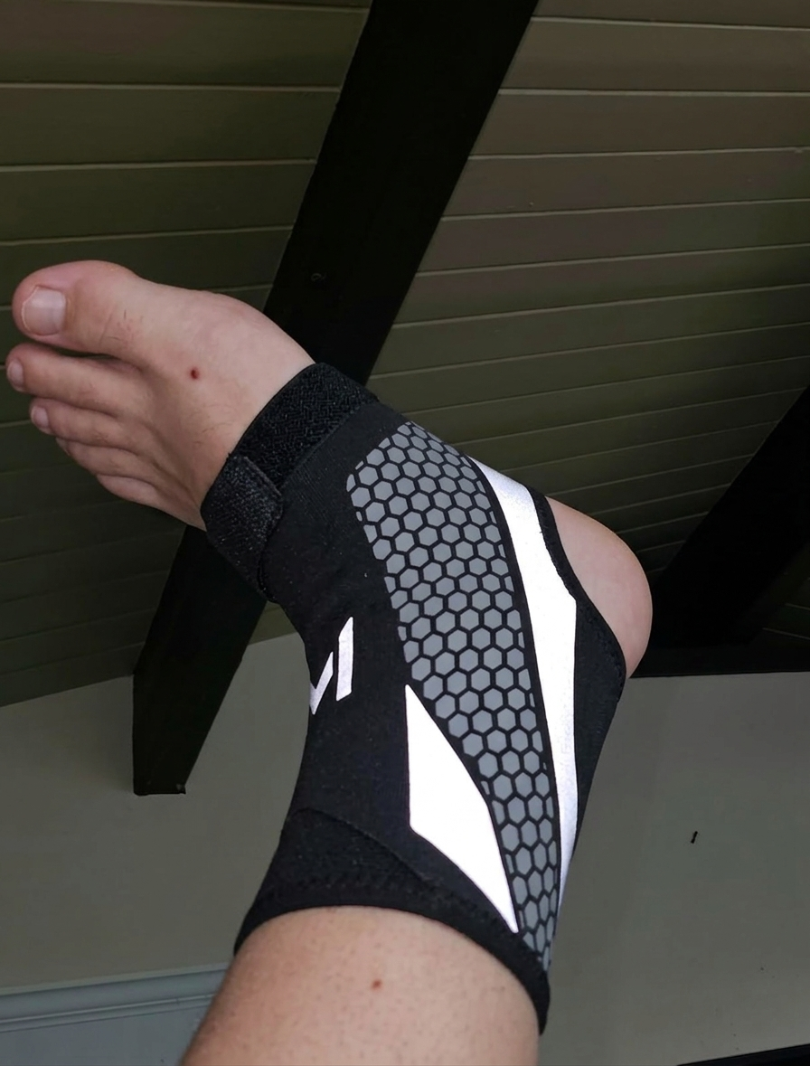 Ankle sleeve worn with white sock