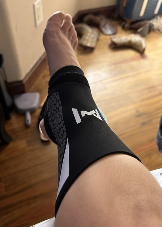 Ankle sleeve used for yoga and light workouts