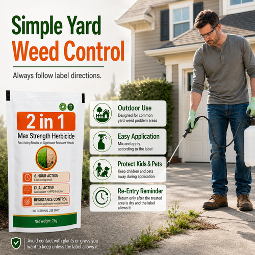 💥LAST DAY SALE 60% OFF💥Stop Tough Weeds Fast — 2-in-1 Max Strength Herbicide for Glyphosate-Resistant Growth