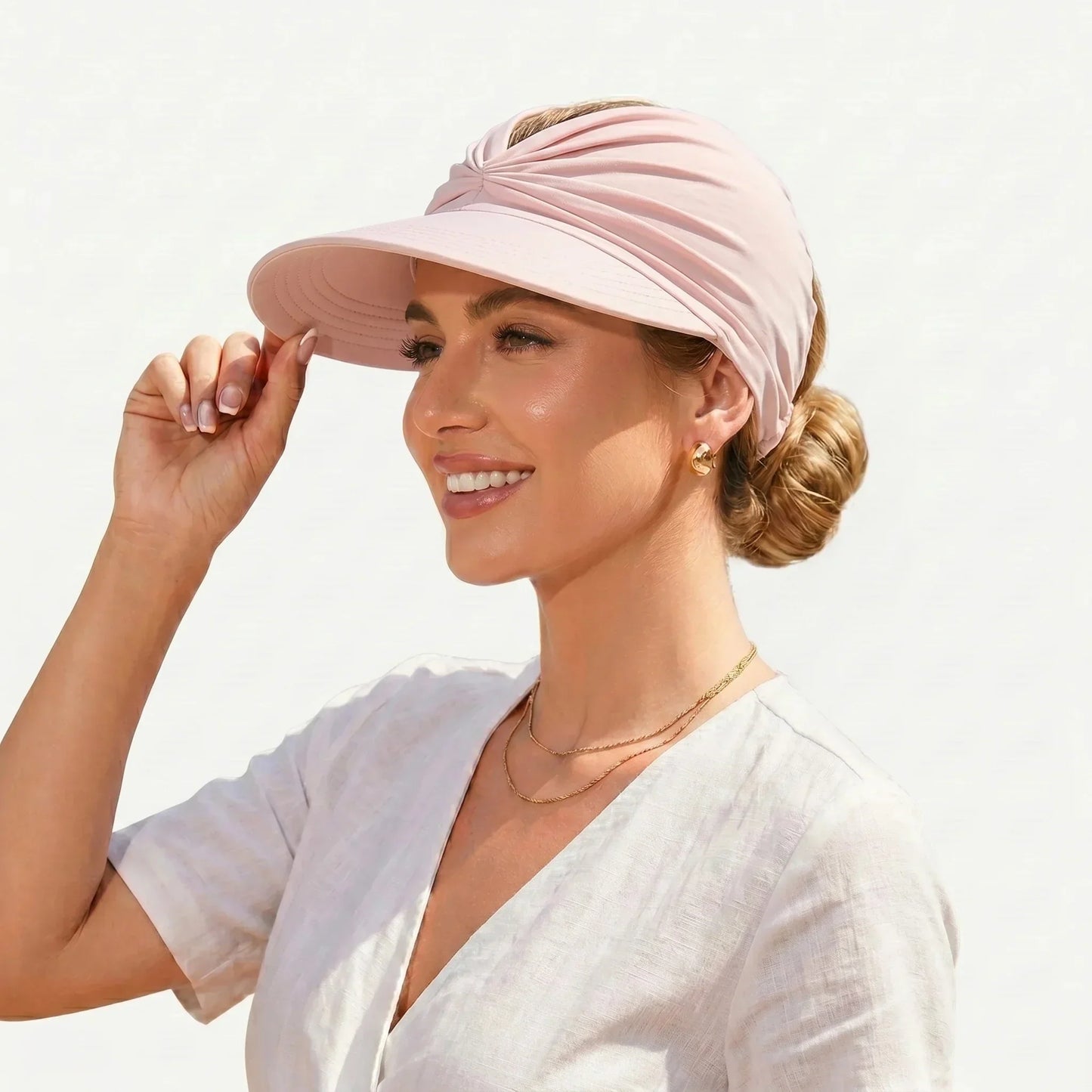 🔥 Summer Hot Sale 67% OFF💕UPF 50+ Sun Visor Ponytail Hat
