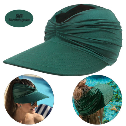 🔥 Summer Hot Sale 67% OFF💕UPF 50+ Sun Visor Ponytail Hat
