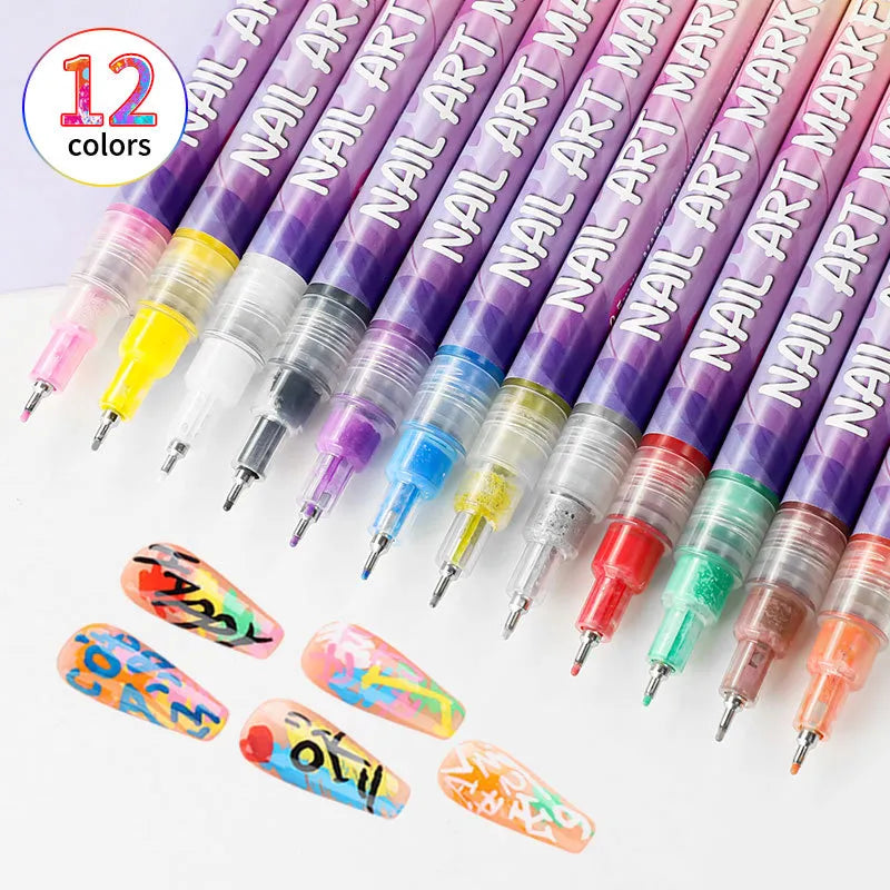 ✨Dual-Tip Nail Art Marker Pen Set
