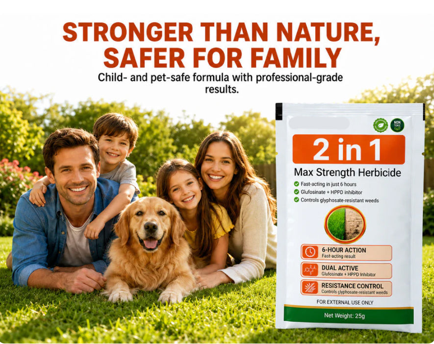 💥LAST DAY SALE 60% OFF💥Stop Tough Weeds Fast — 2-in-1 Max Strength Herbicide for Glyphosate-Resistant Growth