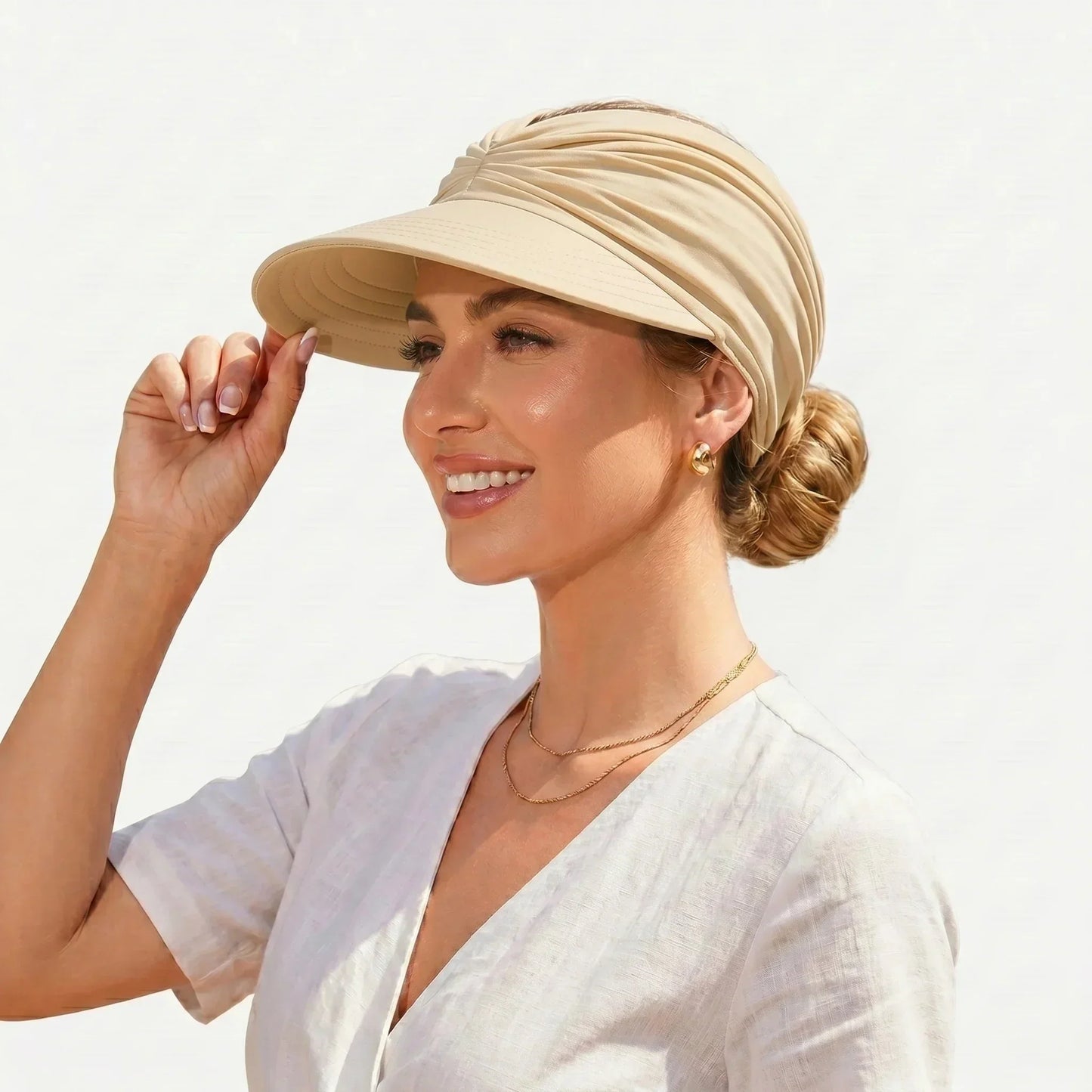 🔥 Summer Hot Sale 67% OFF💕UPF 50+ Sun Visor Ponytail Hat