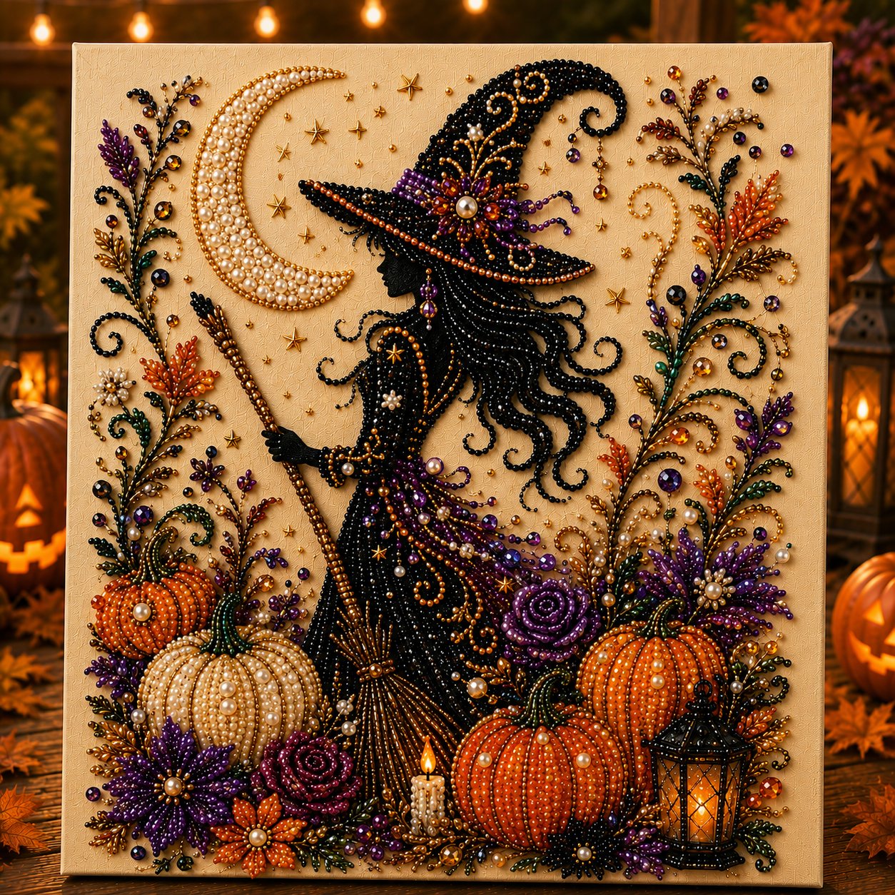 💥 Last Day 50% OFF – 2026 New 👻✨ Halloween Pearl Art DIY Kit – Turn Tiny Pearls into Spooky-Cute Magic