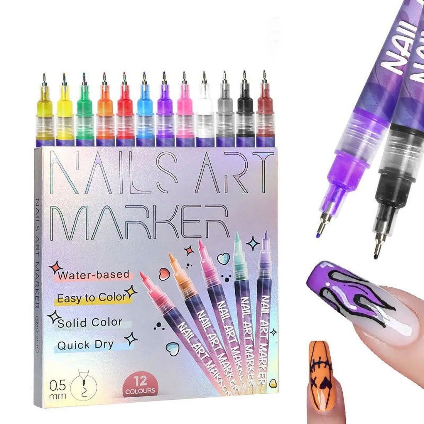 ✨Dual-Tip Nail Art Marker Pen Set