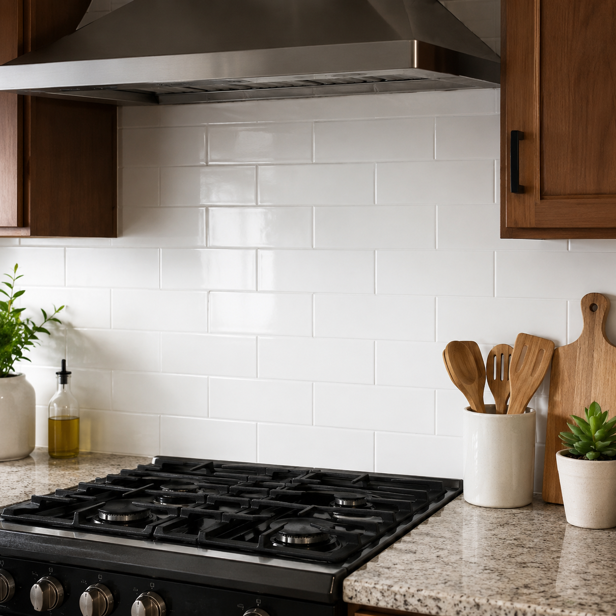 Kitchen tile after cleaning