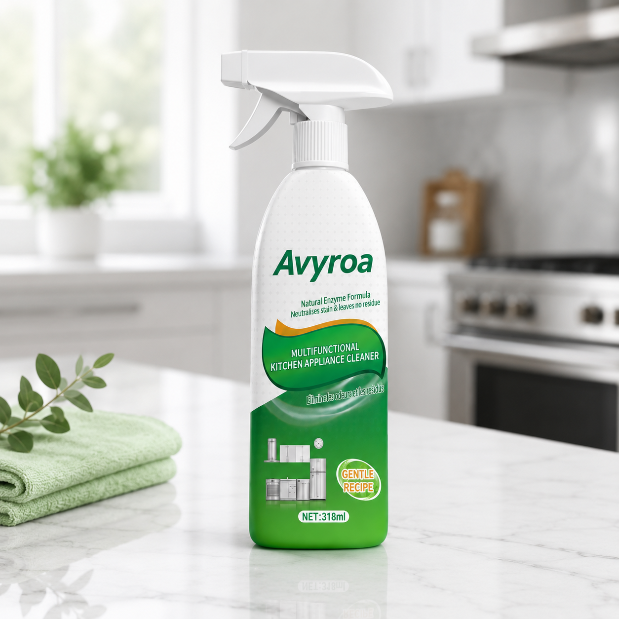 One bottle kitchen cleaner
