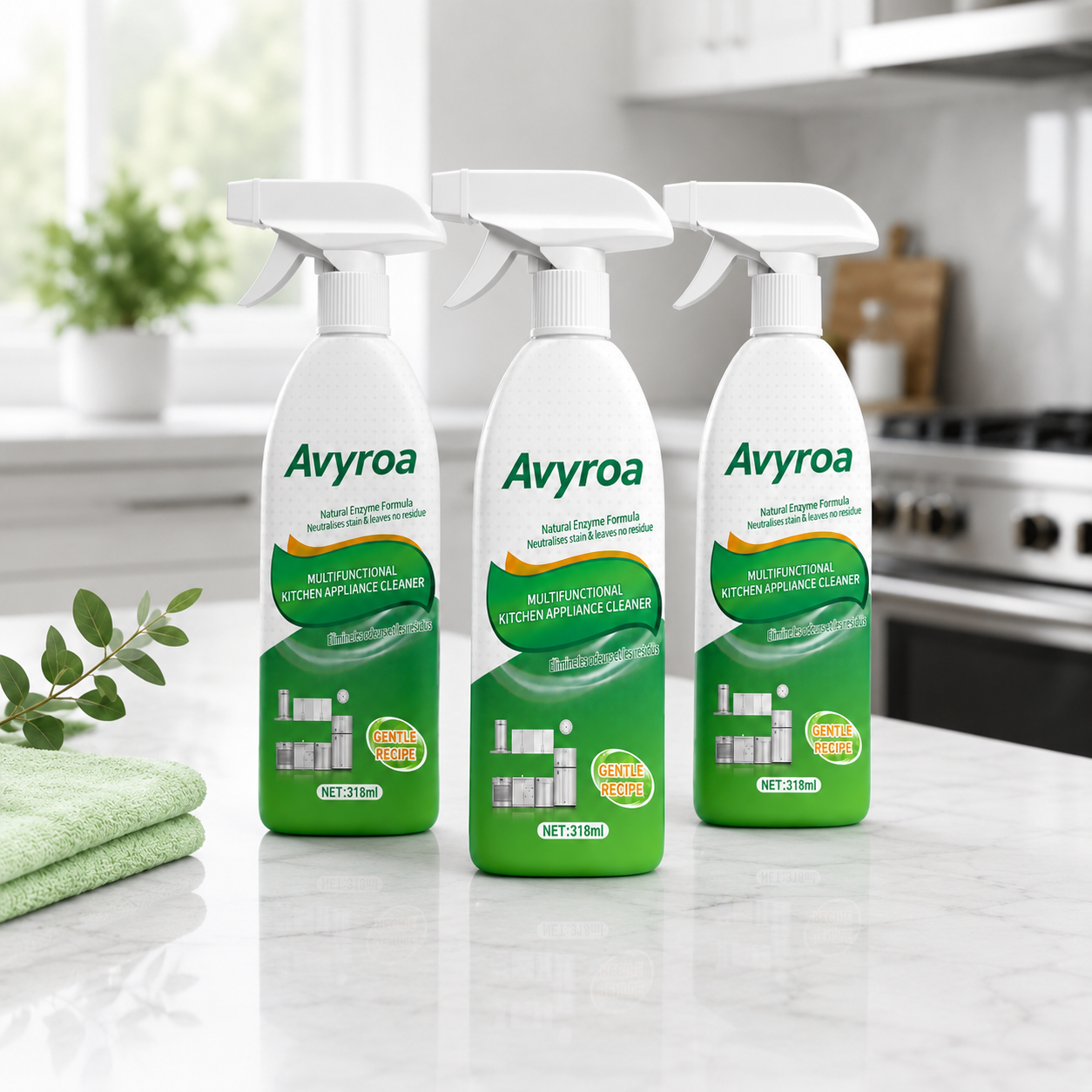 Two bottles kitchen cleaner