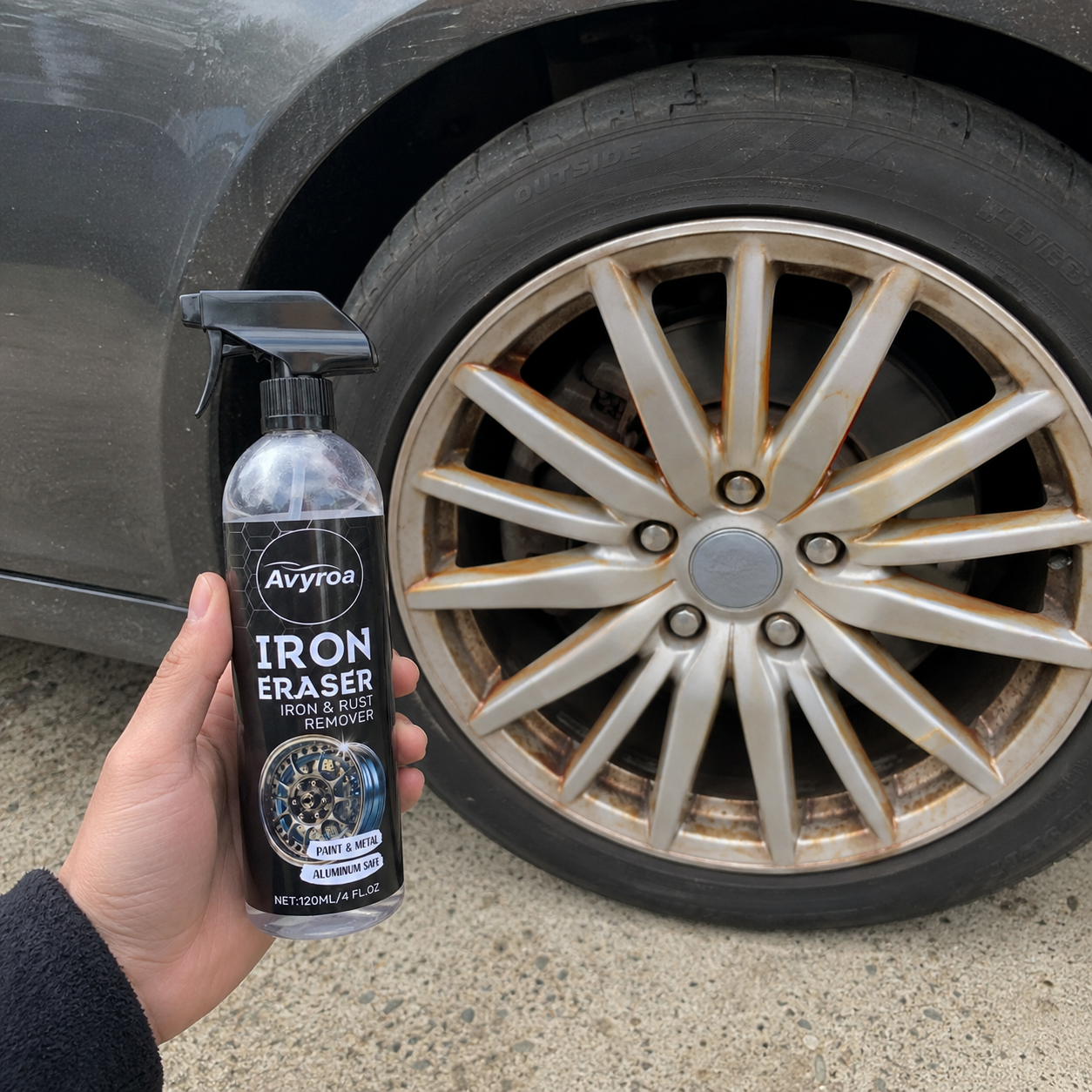 Customer garage metal cleaning photo