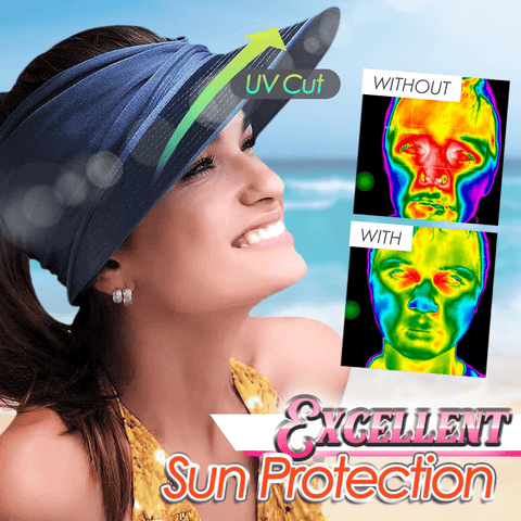 🔥 Summer Hot Sale 67% OFF💕UPF 50+ Sun Visor Ponytail Hat