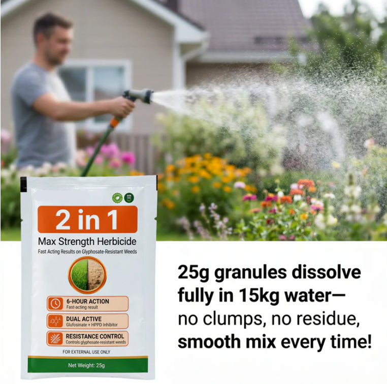 💥LAST DAY SALE 60% OFF💥Stop Tough Weeds Fast — 2-in-1 Max Strength Herbicide for Glyphosate-Resistant Growth